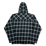 (designers) 2005 MADE IN JAPAN SASQUATCH FABRIX SHADOW PLAID X TOTAL PATTERN PRINT REVERSIBLE ZIP UP HOODIE