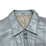 (designers) 1998 FINESSE GOOD ENOUGH UK STYLE SINGLE BREASTED LEATHER BIKER JACKET