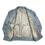 (designers) 1998 FINESSE GOOD ENOUGH UK STYLE SINGLE BREASTED LEATHER BIKER JACKET