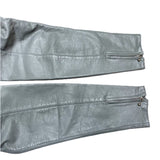 (designers) 1998 FINESSE GOOD ENOUGH UK STYLE SINGLE BREASTED LEATHER BIKER JACKET