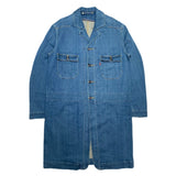 (designers) 2000 MADE IN TUNISIA Levi's RED CHANGE BUTTON STYLE STRETCH DENIM SHOP COAT