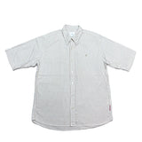 (designers) 2000'S～ GOOD ENOUGH STRIPED PATTERN 3 POINT BUTTON DOWN SHORT SLEEVE SHIRT