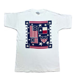 (t-shirt) 1990'S～ MADE IN USA AFFINITY STARS & STRIPES PATTERN PRINT T-SHIRT