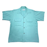 (vintage) 1950'S～ MADE IN USA ARROW STITCHED RAYON LOOP COLLAR SHORT SLEEVE BOX SHIRT
