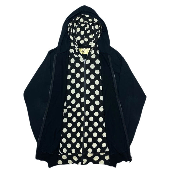 (DESIGNERS) 2000'S～ GOMME HOMME POLKA DOT PATTERN LAYERED STYLE ZIP UP HOODIE