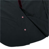 (DESIGNERS) MADE IN ROMANIA ALEXANDER McQUEEN FRONT PACKET VELOUR PANELED FLY FRONT DRESS SHIRT