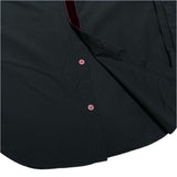 (DESIGNERS) MADE IN ROMANIA ALEXANDER McQUEEN FRONT PACKET VELOUR PANELED FLY FRONT DRESS SHIRT