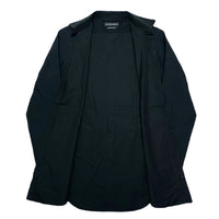 (DESIGNERS) MADE IN ROMANIA ALEXANDER McQUEEN FRONT PACKET VELOUR PANELED FLY FRONT DRESS SHIRT