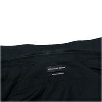 (DESIGNERS) MADE IN ROMANIA ALEXANDER McQUEEN FRONT PACKET VELOUR PANELED FLY FRONT DRESS SHIRT