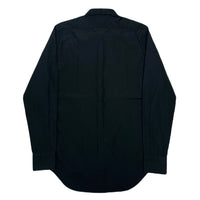 (DESIGNERS) MADE IN ROMANIA ALEXANDER McQUEEN FRONT PACKET VELOUR PANELED FLY FRONT DRESS SHIRT