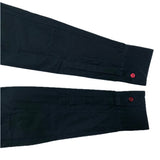 (DESIGNERS) MADE IN ROMANIA ALEXANDER McQUEEN FRONT PACKET VELOUR PANELED FLY FRONT DRESS SHIRT