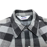 (VINTAGE) 1980'S～ MADE IN USA DAKOTA by FIVE BROTHER BLOCK CHECKERED HEAVY FLANNEL WESTERN SHIRT