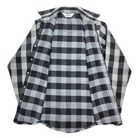 (VINTAGE) 1980'S～ MADE IN USA DAKOTA by FIVE BROTHER BLOCK CHECKERED HEAVY FLANNEL WESTERN SHIRT