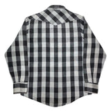 (VINTAGE) 1980'S～ MADE IN USA DAKOTA by FIVE BROTHER BLOCK CHECKERED HEAVY FLANNEL WESTERN SHIRT