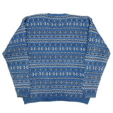 (VINTAGE) 1980'S～ MADE IN SCOTLAND L.L.BEAN FAIR ISLE PATTERN INDIGO DYED COTTON KNIT