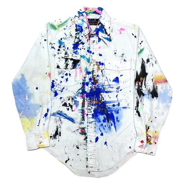 (VINTAGE) 2022 MADE IN HONG KONG BJ-R HAND PAINTED SHIRT