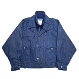 (unique) 1980'S～ BERKLY ROAD LAYERED STYLE DESIGN DEFORMED DENIM JACKET