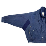 (unique) 1980'S～ BERKLY ROAD LAYERED STYLE DESIGN DEFORMED DENIM JACKET