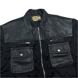 (vintage) 1980'S～ Made in Jeans LEATHER PANELED BELTED JACKET