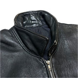 (vintage) 1980'S～ UNKNOWN FRENCH ARMY TYPE 2WAY DESIGN LEATHER PILOT JACKET