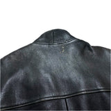 (vintage) 1980'S～ UNKNOWN FRENCH ARMY TYPE 2WAY DESIGN LEATHER PILOT JACKET