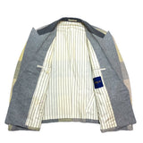 (designers) 1980'S～ MADE IN JAPAN ISSEY MIYAKE odds on BLOCK CHECKERED WOOL DOUBLE BREASTED BLAZER JACKET