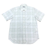 (designers) AD2001 MADE IN JAPAN COMME des GARCONS HOMME LATTICE PATTERN X POLKA DOT PATTERN PIGMENT PRINTED SHORT SLEEVE SHIRT