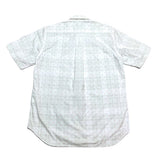(designers) AD2001 MADE IN JAPAN COMME des GARCONS HOMME LATTICE PATTERN X POLKA DOT PATTERN PIGMENT PRINTED SHORT SLEEVE SHIRT