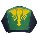 (designers) 2021 MADE IN JAPAN KAPITAL KOUNTRY BONE PRINT BICOLOR SWEAT SHIRT