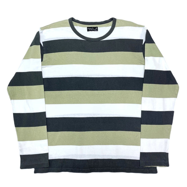 (DESIGNERS) 1990'S～ MADE IN JAPAN agnes b. homme THICK STRIPED SHIRT
