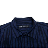 (designers) MADE IN JAPAN ISSEY MIYAKE MEN BLACK TAG STRIPED PATTERN SHORT SLEEVE BOX SHIRT