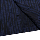 (designers) MADE IN JAPAN ISSEY MIYAKE MEN BLACK TAG STRIPED PATTERN SHORT SLEEVE BOX SHIRT