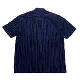 (designers) MADE IN JAPAN ISSEY MIYAKE MEN BLACK TAG STRIPED PATTERN SHORT SLEEVE BOX SHIRT