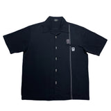 (vintage) 1990'S～ MADE IN USA Steady Clothing TIKI EMBROIDERED OPEN COLLAR SHORT SLEEVE BOX SHIRT