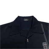 (vintage) 1990'S～ MADE IN USA Steady Clothing TIKI EMBROIDERED OPEN COLLAR SHORT SLEEVE BOX SHIRT