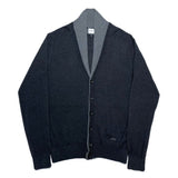 (designers) 2000'S～ ARMANI COLLEZIONI LAYERED STYLE DESIGN SILK KNIT CARDIGAN