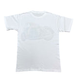 (t-shirt) 1992 MADE IN USA MUSCLE BEACH BIKE RIDING WOMAN PRINT T-SHIRT