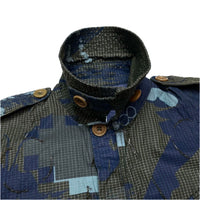 (DESIGNERS) MADE IN ITALY GRIFFIN DISTRESSED ALL OVER PRINT MILITARY BDU JACKET