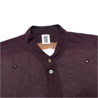 (DESIGNERS) 2000'S～ MADE IN INDIA HaaT DYED STAND UP COLLAR SHIRT