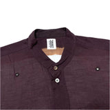(DESIGNERS) 2000'S～ MADE IN INDIA HaaT DYED STAND UP COLLAR SHIRT