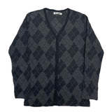 (designers) MADE IN JAPAN DISCOVERED ARGYLE PATTERN COTTON KNIT CARDIGAN