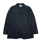 (designers) 2004 MADE IN FRANCE COMME des GARCONS SHIRT ZIPPERED DESIGN WRINKLED WOOL BLAZER JACKET