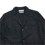 (designers) 2004 MADE IN FRANCE COMME des GARCONS SHIRT ZIPPERED DESIGN WRINKLED WOOL BLAZER JACKET