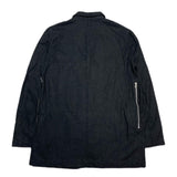 (designers) 2004 MADE IN FRANCE COMME des GARCONS SHIRT ZIPPERED DESIGN WRINKLED WOOL BLAZER JACKET