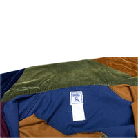 (DESIGNERS) NEPENTHES ORIGINAL HOGGS VELOUR PATCHWORK BOX SHIRT