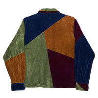 (DESIGNERS) NEPENTHES ORIGINAL HOGGS VELOUR PATCHWORK BOX SHIRT