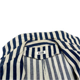 (designers) 1980'S～ MADE IN JAPAN I.S. ISSEY MIYAKE SPORT THICK HICKORY STRIPED BALMACAAN COAT WITH CHIN STRAP