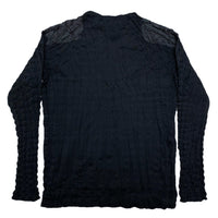 (DESIGNERS) 2016 MADE IN JAPAN ISSEY MIYAKE MEN BLACK TAG SHOULDER PANELED DESIGN DRAWING PROCESS PULLOVER SHIRT