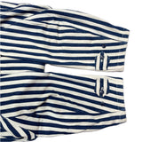 (designers) 1980'S～ MADE IN JAPAN I.S. ISSEY MIYAKE SPORT THICK HICKORY STRIPED BALMACAAN COAT WITH CHIN STRAP