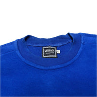 (DESIGNERS) MADE IN ITALY VERSACE JEANS COUTURE MEDUSA EMBROIDERED FRONT BRUSHED SWEAT SHIRT